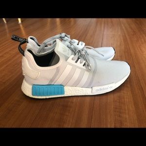 Adidas NMD R1 runner White/Cyan blue sz. 12.5